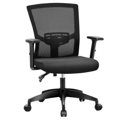 Picture of ALPHA HOME Ergonomic Mesh Mid-Back Office Task Chair, Black