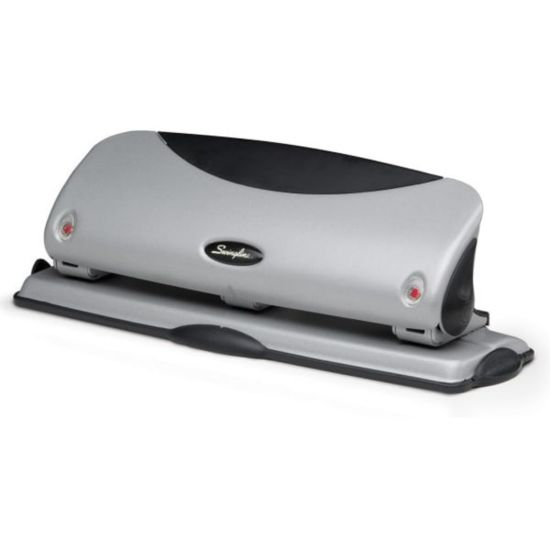 Picture of Swingline Easy View 3-Hole Punch, Black/Silver