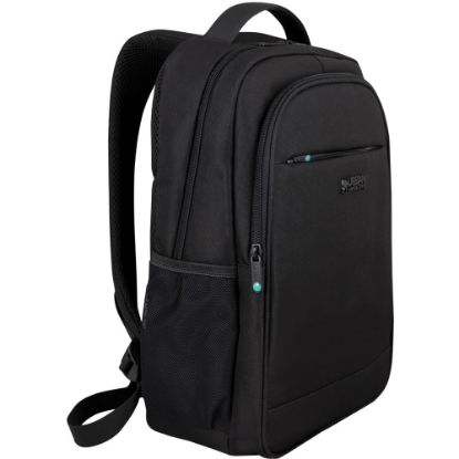 Picture of Urban Factory DAILEE Carrying Case (Backpack) for 13in to 14in Notebook - Black - Water Resistant - Nylon Body - Shoulder Strap, Trolley Strap, Handle - 17.5in Height x 12.8in Width x 6.5in Depth - Retail