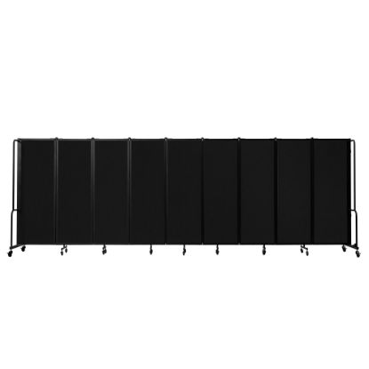 Picture of National Public Seating Room Divider, 9-Section, 72inH x 27inW x 210inD, Black