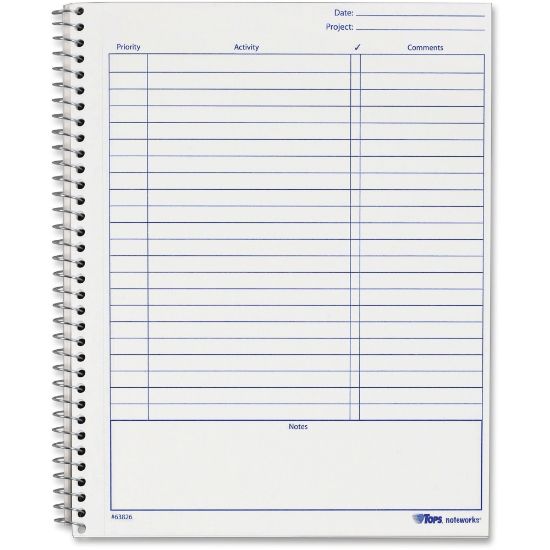 Picture of TOPS Noteworks Project Planner, 6 3/4in x 8 1/2in, Metallic Gold