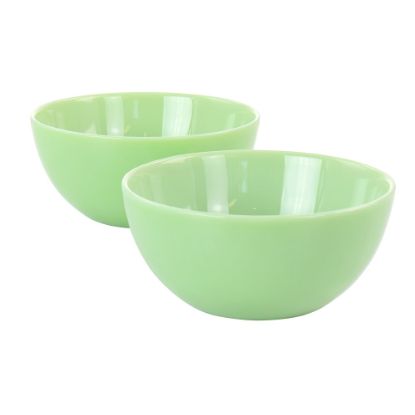 Picture of Martha Stewart Jadeite Glass 2-Piece Bowl Set, 6in, Jade Green