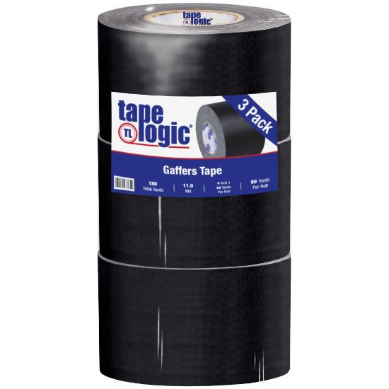 Picture of Tape Logic Gaffers Tape, 4in x 60 Yd., 11 Mil, Black, Case Of 3 Rolls