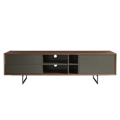 Picture of Eurostyle Anderson Media Stand, 19-1/2inH x 71inW x 16-1/2inD, Walnut/Gray