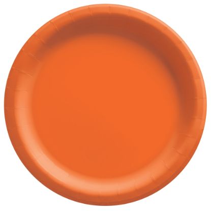 Picture of Amscan Paper Plates, 10in, Orange Peel, 20 Plates Per Pack, Case Of 4 Packs