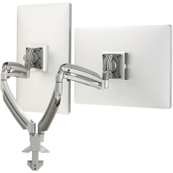 Picture of Chief Kontour K1D Dynamic Dual Monitor Arm Desk Mount - For Displays 10-38in - Silver - Height Adjustable - 2 Display(s) Supported - 10in to 30in Screen Support - 50 lb Load Capacity - 75 x 75, 100 x 100 - VESA Mount Compatible - 1 Each