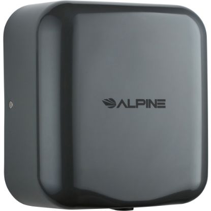 Picture of Alpine Industries Hemlock Commercial Automatic High-Speed Electric Hand Dryer With Wall Guard, Gray