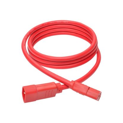 Picture of Eaton Tripp Lite Series Heavy-Duty PDU Power Cord, C13 to C14 - 15A, 250V, 14 AWG, 6 ft. (1.83 m), Red - Power extension cable - IEC 60320 C14 to power IEC 60320 C13 - 6 ft - red