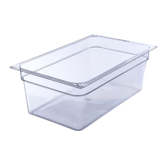 Picture of StorPlus Full-Size Plastic Food Pans, 8inH x 12 3/4inW x 20 3/4inD, Clear, Pack Of 6