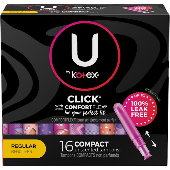 Picture of U by Kotex Click Regular Tampons, Box Of 16 Tampons