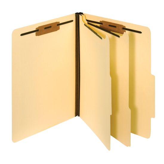 Picture of Pendaflex Top-Tab Manila Classification Folders With 2 Dividers, Letter Size, Box Of 10 Folders