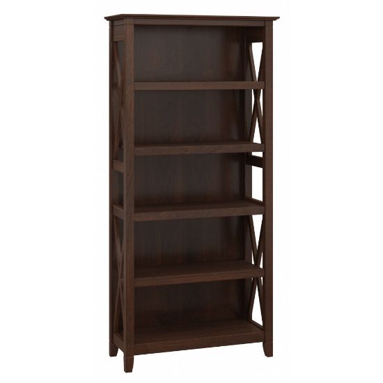 Picture of Bush Business Furniture Key West 66inH 5-Shelf Bookcase, Bing Cherry, Standard Delivery