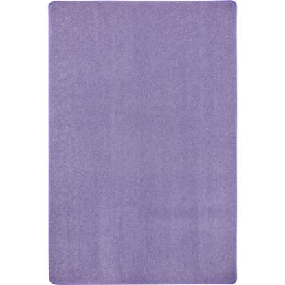 Picture of Joy Carpets Kid Essentials Solid Color Square Area Rug, Just Kidding, 6ft x 6ft, Very Violet