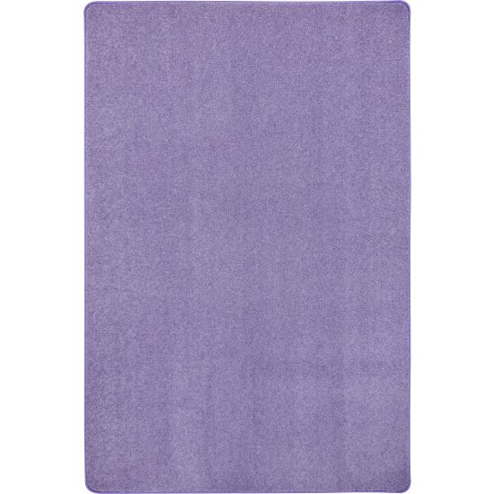 Picture of Joy Carpets Kid Essentials Solid Color Square Area Rug, Just Kidding, 6ft x 6ft, Very Violet