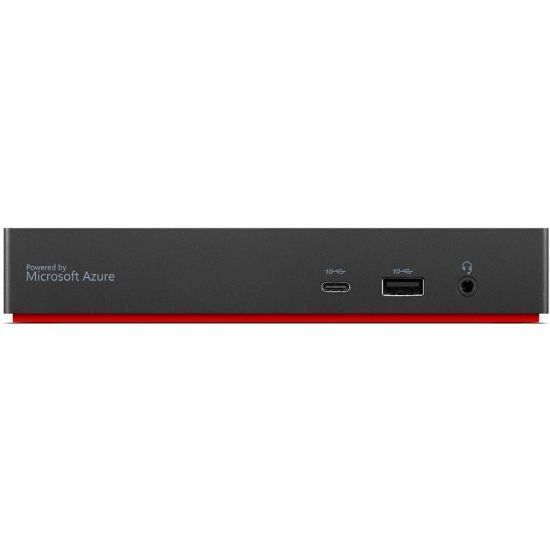 Picture of Lenovo ThinkPad Universal USB-C Smart Dock - for Notebook/Desktop PC - 96 W - USB Type C - 4K - 3840 x 2160 - 2 x USB 2.0 - USB Type-C - Network (RJ-45) - 1 x HDMI Ports - HDMI - 2 x DisplayPorts - DisplayPort - Wired - Gigabit Ethernet - Windows