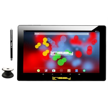 Picture of Linsay F10IPS Tablet, 10.1in Screen, 2GB Memory, 64GB Storage, Android 13, Black Holder/Stylus