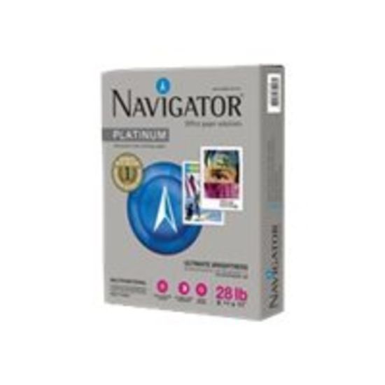 Picture of Navigator Platinum Office Multi-Use Paper, 5 Reams, Bright White, Letter Size (8 1/2in x 11in), 28 Lb, Smooth