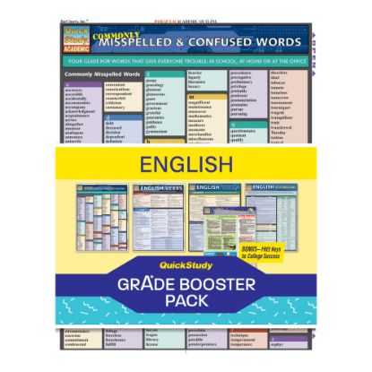 Picture of QuickStudy Grade Booster Pack, English