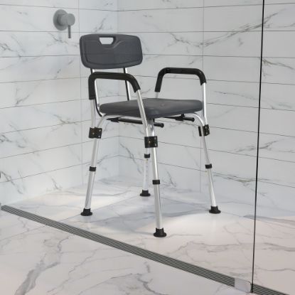 Picture of Flash Furniture HERCULES Series Adjustable Bath And Shower Chair, Gray