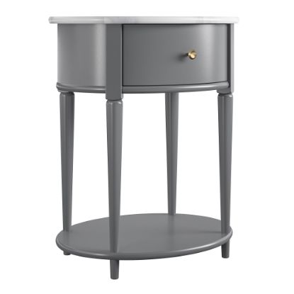 Picture of Ameriwood Home Aurora End Table, 26inH x 21-5/8inW x 17-5/8inD, Gray/Marble