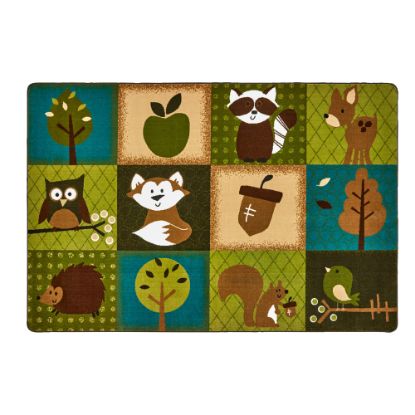 Picture of Carpets for Kids KIDSoft Natures Friends Activity Rug, 6ft x 9ft, Brown