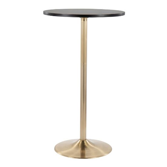 Picture of Pebble Contemporary/Glam Adjustable Table, 42inH x 23-3/4inW x 23-3/4inD, Gold/Black