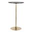 Picture of Pebble Contemporary/Glam Adjustable Table, 42inH x 23-3/4inW x 23-3/4inD, Gold/Black