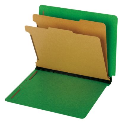 Picture of Pendaflex End Tab Classification Folders, Letter Size, Dark Green, Box Of 10