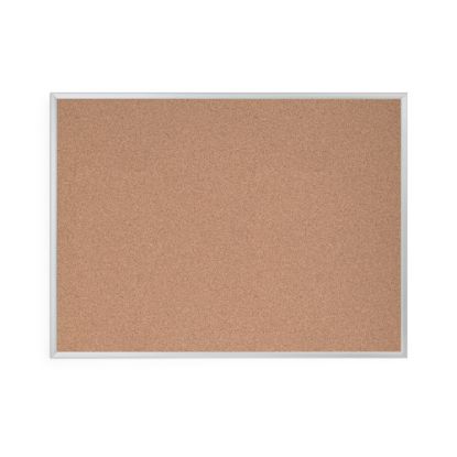 Picture of U Brands Cork Bulletin Board, 48in X 36in, Silver Aluminum Frame, Actual Size 47in X 35in (022U00-01)