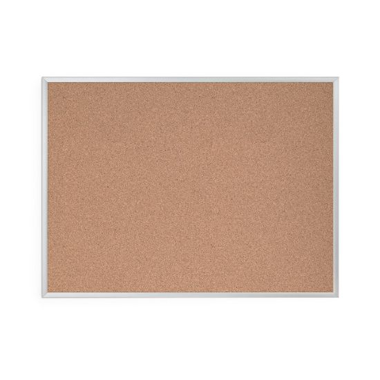 Picture of U Brands Cork Bulletin Board, 48in X 36in, Silver Aluminum Frame, Actual Size 47in X 35in (022U00-01)