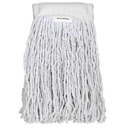 Picture of Alpine Industries Cotton Cut-End Mop Heads With 5in Bands, 24 Oz, White, Set Of 12 Heads