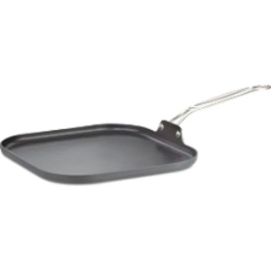 Picture of Cuisinart 11ft" Square Griddle - 11in Length 11in Width Griddle - Titanium, Stainless Steel Handle