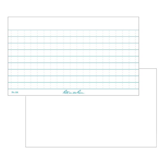 Picture of Rite In The Rain All-Weather Index Cards, 3in x 5in, White, Set Of 5 Packs