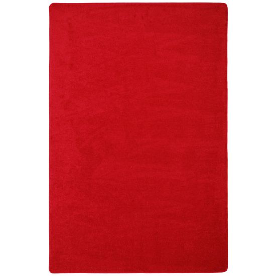 Picture of Joy Carpets Kid Essentials Solid Color Square Area Rug, Endurance, 6ft x 6ft, Red