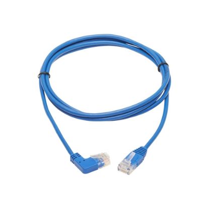 Picture of Tripp Lite N204-S07-BL-RA Cat.6 UTP Patch Network Cable - First End: 1 x RJ-45 Male Network - Second End: 1 x RJ-45 Male Network - 1 Gbit/s - Patch Cable - Gold Plated Contact - 28 AWG - Blue