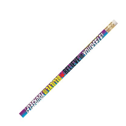 Picture of Musgrave Pencil Co. Motivational Pencils, 2.11 mm, #2 Lead, Believe In Yourself, Multicolor, Pack Of 144