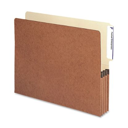 Picture of Smead Redrope End-Tab File Pockets, Letter Size, 3 1/2in Expansion, 30% Recycled, Redrope, Box Of 10