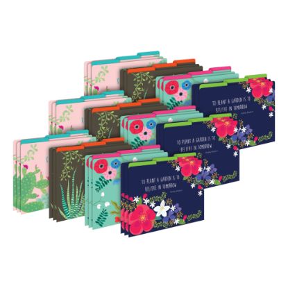 Picture of Barker Creek Tab File Folders, Letter Size, Petals & Prickles, Pack Of 36 Folders