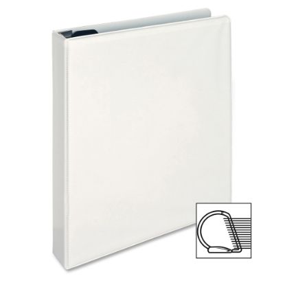 Picture of Sparco Locking View 3-Ring Binder, 1in D-Rings, 44% Recycled, White