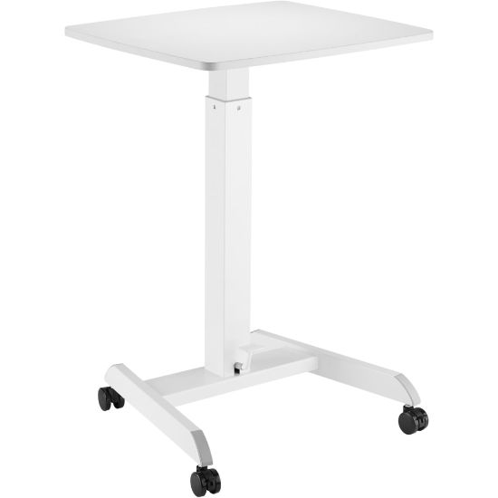 Picture of Kantek Mobile Height Adjustable Sit to Stand Desk, White