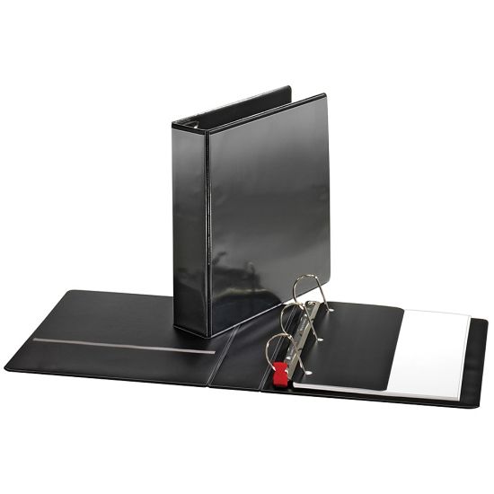 Picture of Sparco Locking View 3-Ring Binder, 2in D-Rings, 44% Recycled, Black