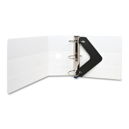 Picture of Sparco Locking View 3-Ring Binder, 5in D-Rings, 44% Recycled, White