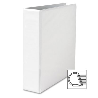 Picture of Sparco Locking View 3-Ring Binder, 2in D-Rings, 44% Recycled, White