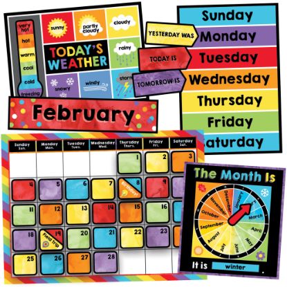 Picture of Carson Dellosa Education Calendar Bulletin Board Sets, Celebrate Learning, Pack Of 2 Sets