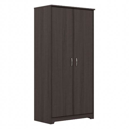 Picture of Bush Furniture Cabot Tall 30inW Storage Cabinet With Doors, Heather Gray, Standard Delivery