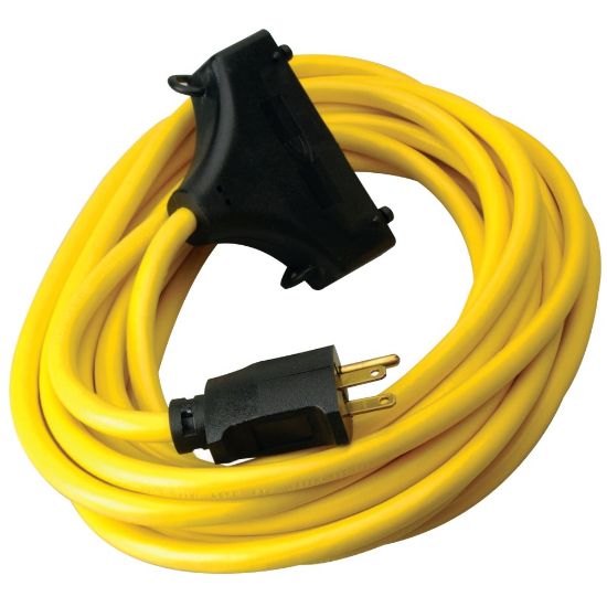 Picture of Southwire Generator 3-Outlet Extension Cord, 25 Amp, 25ft, Yellow, 172-01910