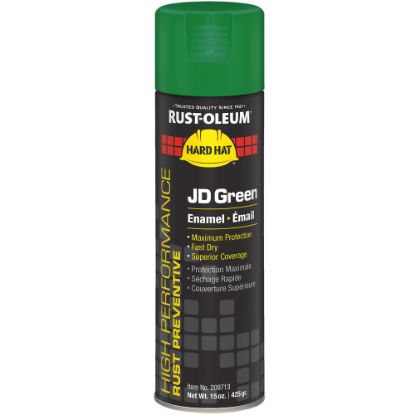 Picture of Rust-Oleum Hard Hat High Performance V2100 System Rust Preventive Enamel Farm Equipment Spray Paint, 15 Oz, Gloss JD Green, Case Of 6 Cans