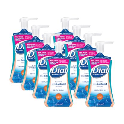 Picture of Dial Complete Foaming Hand Wash - 7.5 fl oz (221.8 mL) - Pump Bottle Dispenser - Kill Germs - Hand - Amber - 8 / Carton