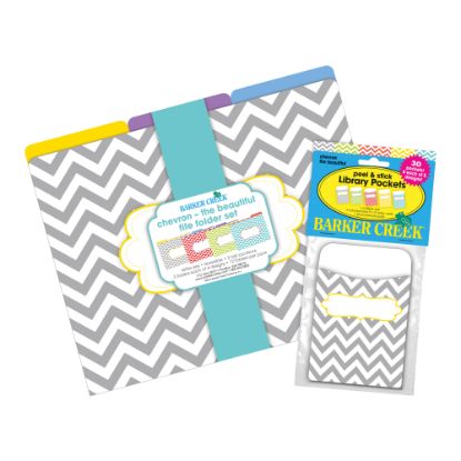 Picture of Barker Creek Folder/Pocket Set, 9in x 12in, Chevron Beautiful, Set of 42