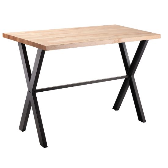 Picture of National Public Seating Collaborator Table, 42inH x 30inW x 72inD, Butcherblock Top